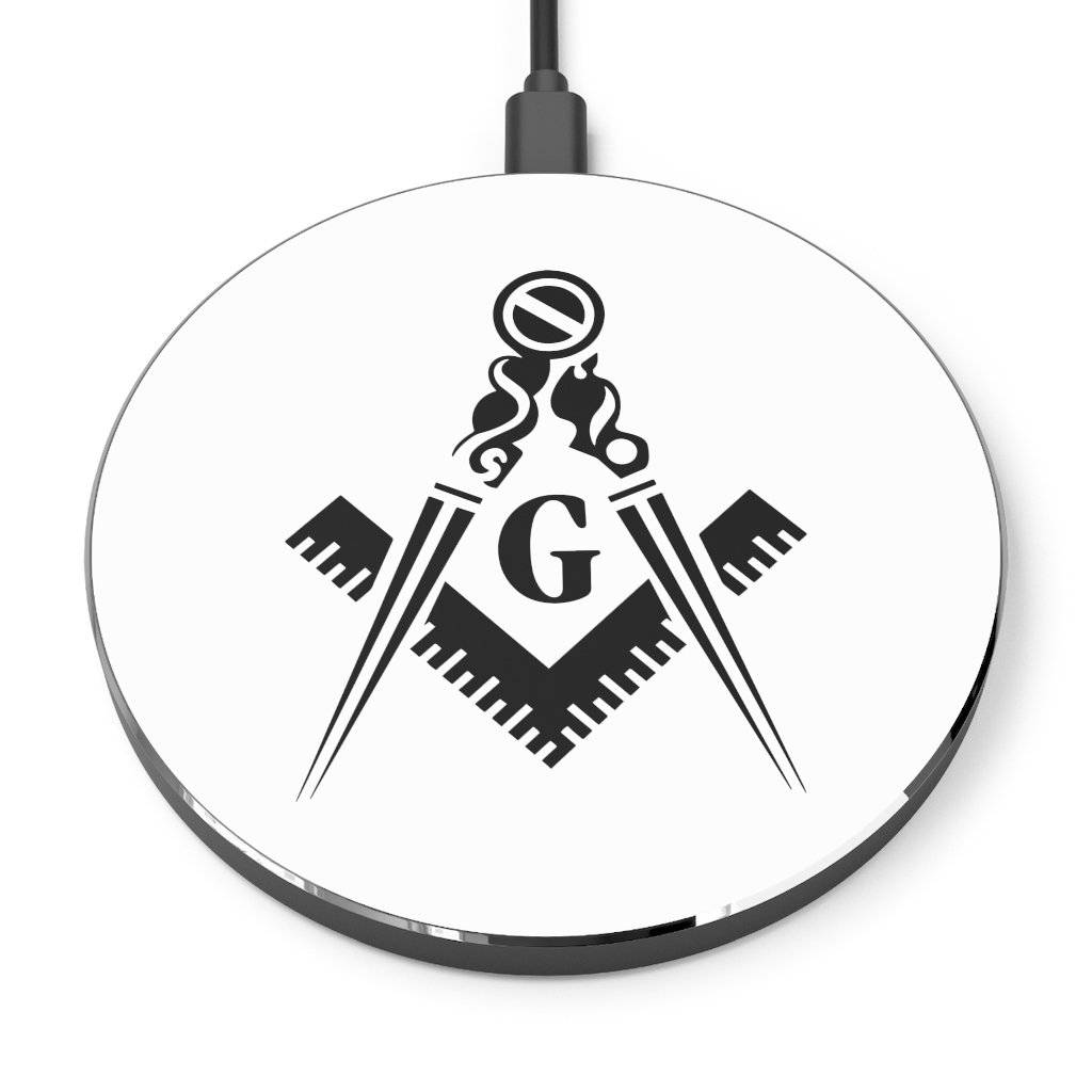 Master Mason Blue Lodge Wireless Charger - Square & Compass G Wireless - Bricks Masons
