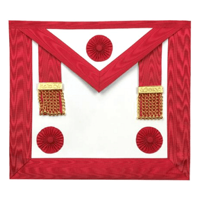 Master Mason Scottish Rite Apron - Turquoise Moire with Rosettes - Bricks Masons