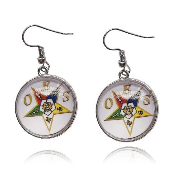 OES Earring - Round Dangle - Bricks Masons