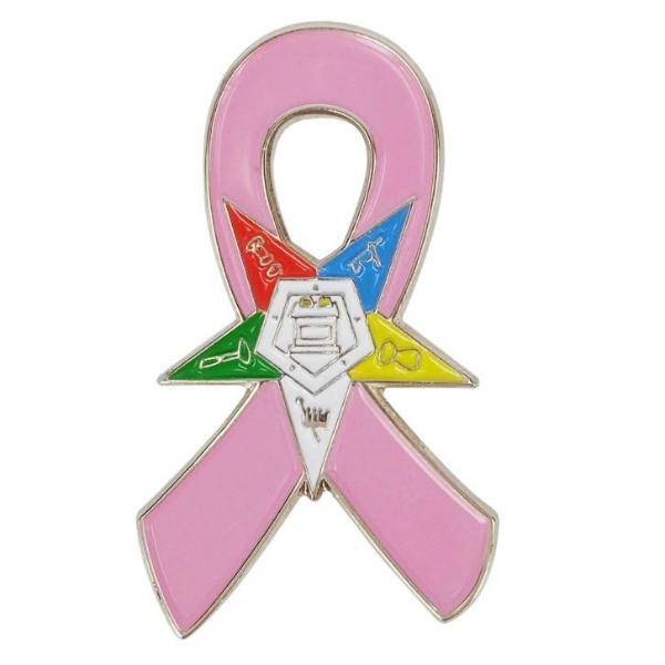 OES Lapel Pin - Breast Cancer Awareness - Bricks Masons