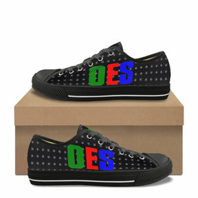 OES Sneakers - Black with Printed OES Letters - Bricks Masons