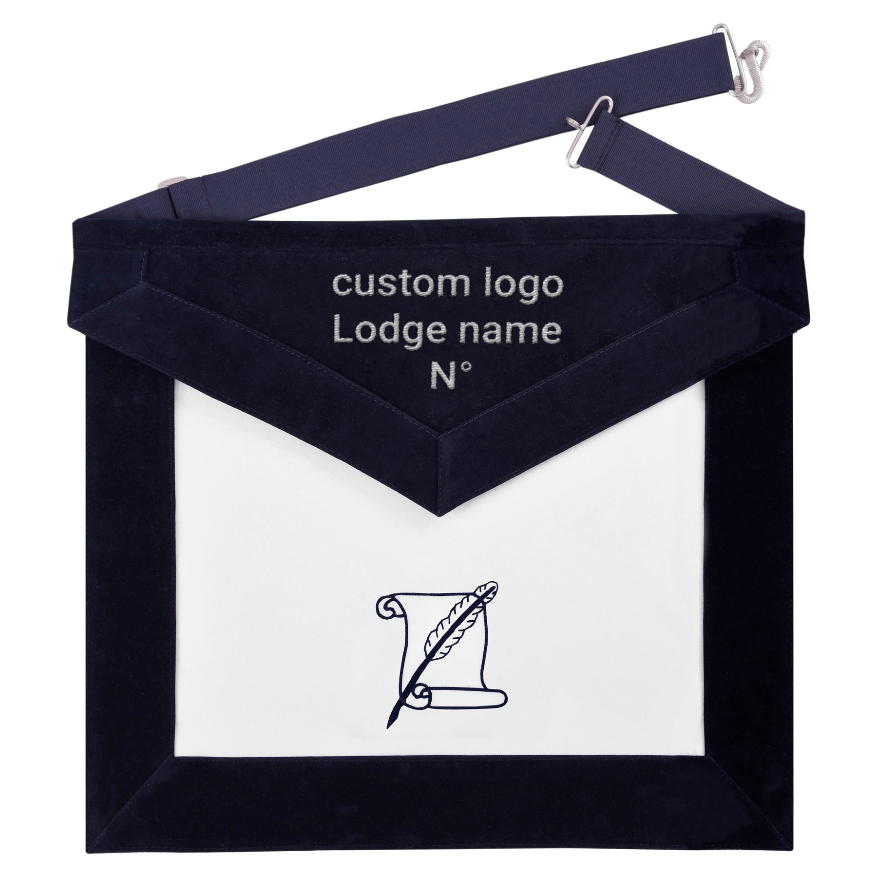 Officers Blue Lodge Officer Apron Set - Machine Embroidery (Set of 14) - Bricks Masons