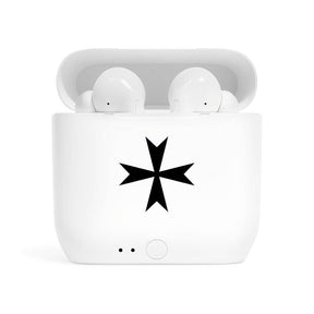 Order Of Malta Earbud - White - Bricks Masons