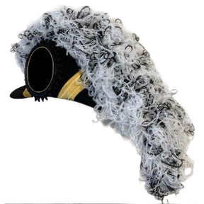 Grand Encampment Officer Knights Templar Chapeau - White & Black Blend Plumes - Bricks Masons