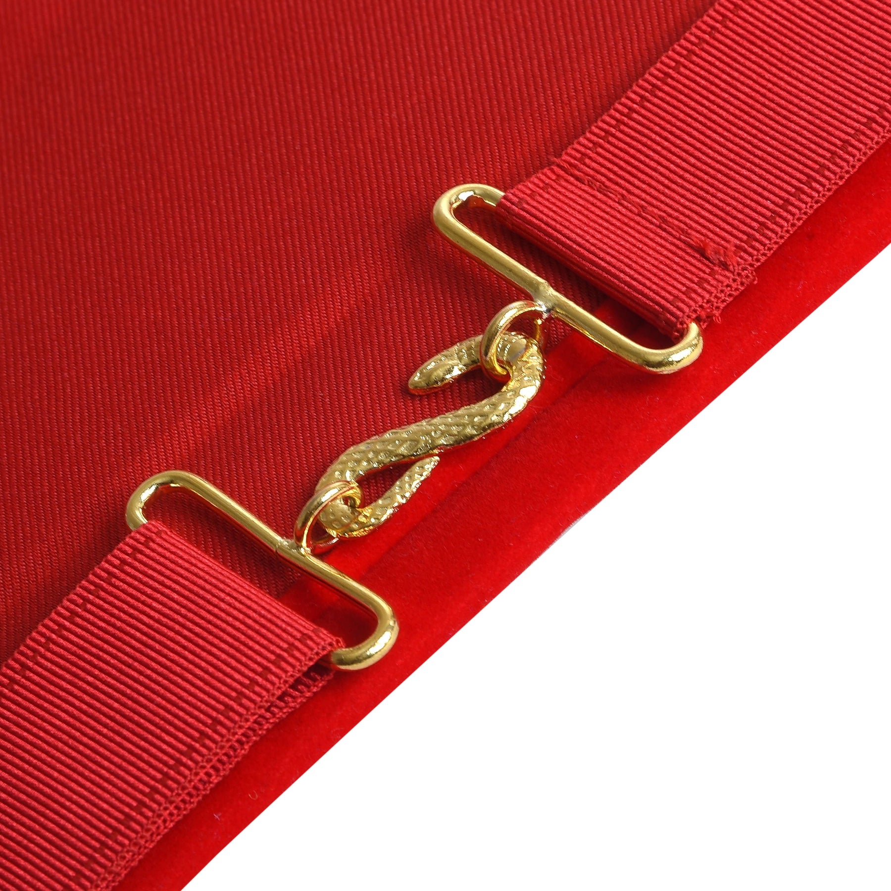 Past High Priest Royal Arch Chapter Apron - Red Velvet with Fringe Tassels - Bricks Masons