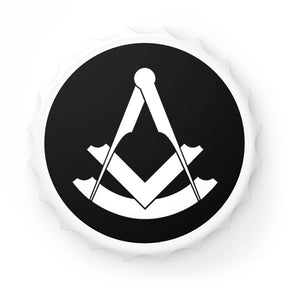 Past Master Blue Lodge Bottle Opener - Black & White - Bricks Masons