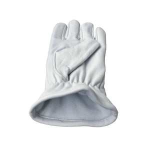 Past Master Blue Lodge Gloves - White Leather with Black Emblem - Bricks Masons