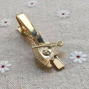 Past Master Blue Lodge Tie Clip - Gold - Bricks Masons