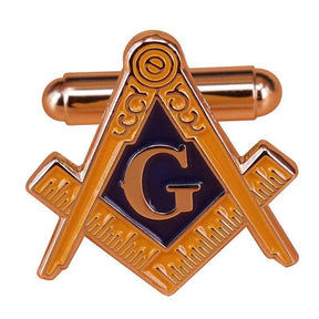 Master Mason Blue Lodge Cufflink - Compass and Square G