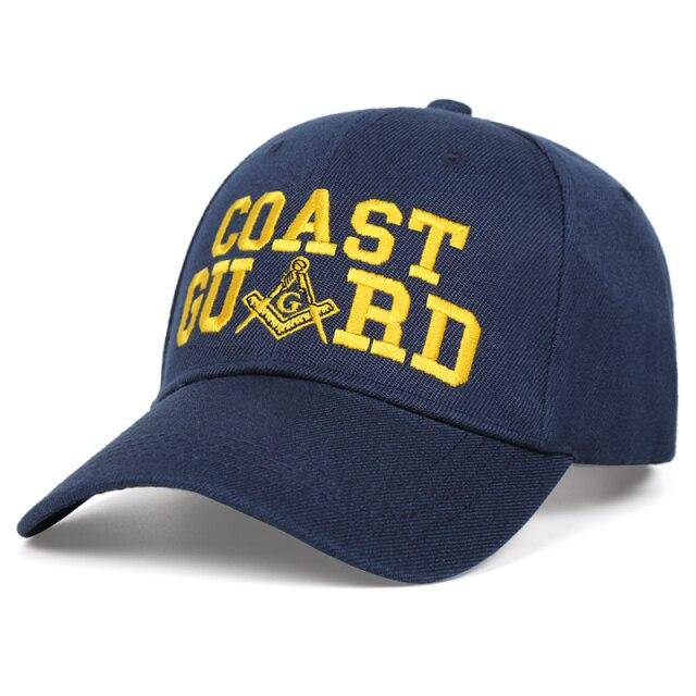 Master Mason Blue Lodge Baseball Cap - COAST GUARD Embroidery 2 Colors