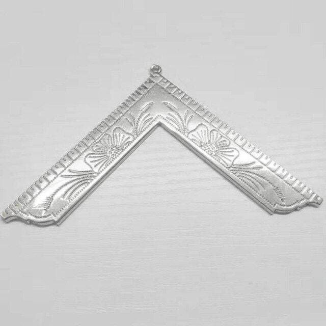 Worshipful Master Blue Lodge Officer Collar Jewel - Silver Plated