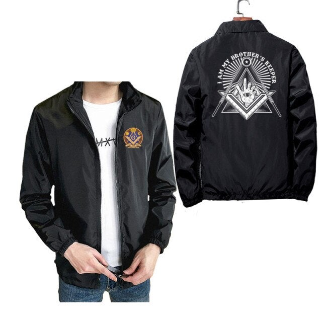 Master Mason Blue Lodge Jacket - Brothers Keeper Square & Compass G (Multiple Colors)