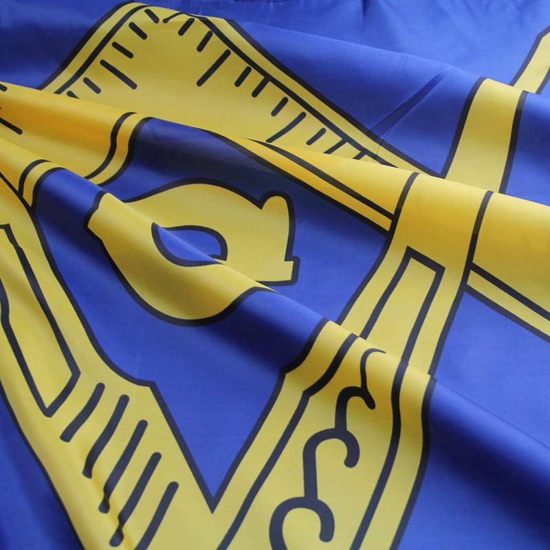 Master Mason Blue Lodge Flag - Gold & blue