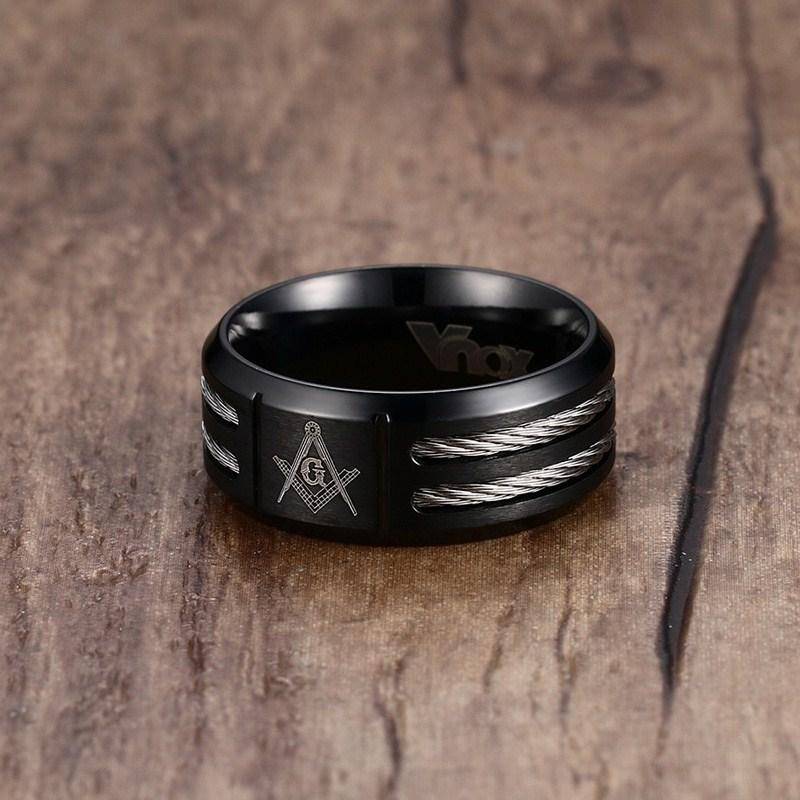 Master Mason Blue Lodge Ring - Black