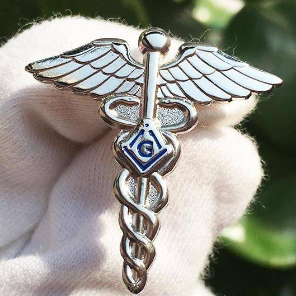 Master Mason Blue Lodge Lapel Pin - Medical Doctor