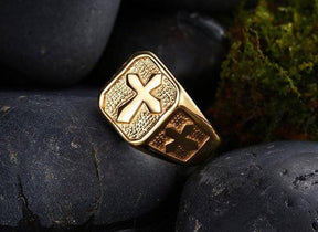 Knights Templar Commandery Ring - Signet Gold/ Silver