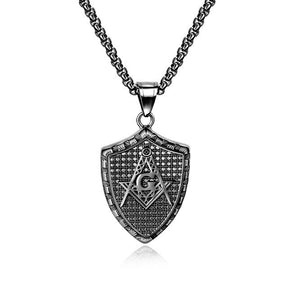 Master Mason Blue Lodge Necklace - Multiple Colors Shield