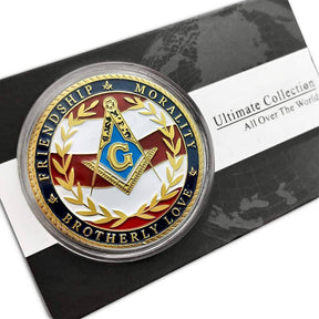 Master Mason Blue Lodge Coin - US Veteran Military Navy Marine Corps Air Force Army Coast Guard