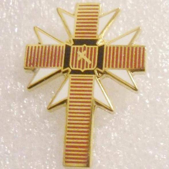 Order Of Malta, Knights Templar Commandery Lapel Pin - Knights Templar Cross Crusader St George