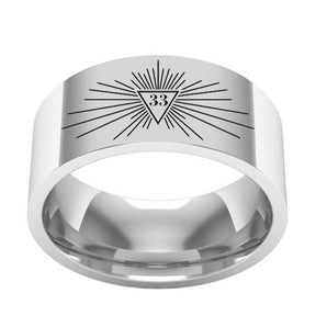 33rd Degree Scottish Rite Ring - Stainless Steel - Silver