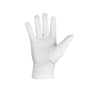R.A.O.B. Gloves - White Cotton with Red, Blue & Green - Bricks Masons