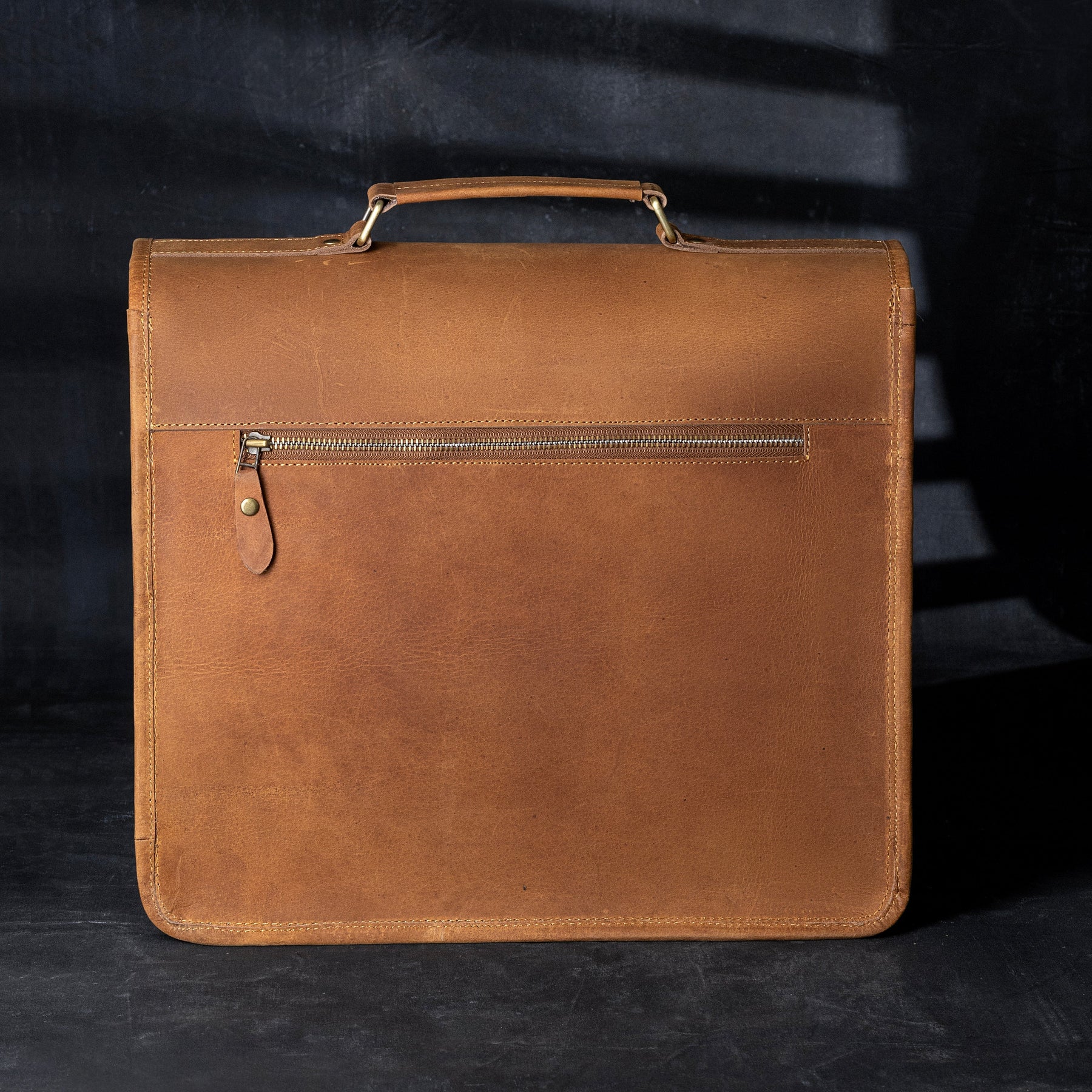 Royal Arch Chapter Briefcase - Genuine Cow Leather - Bricks Masons