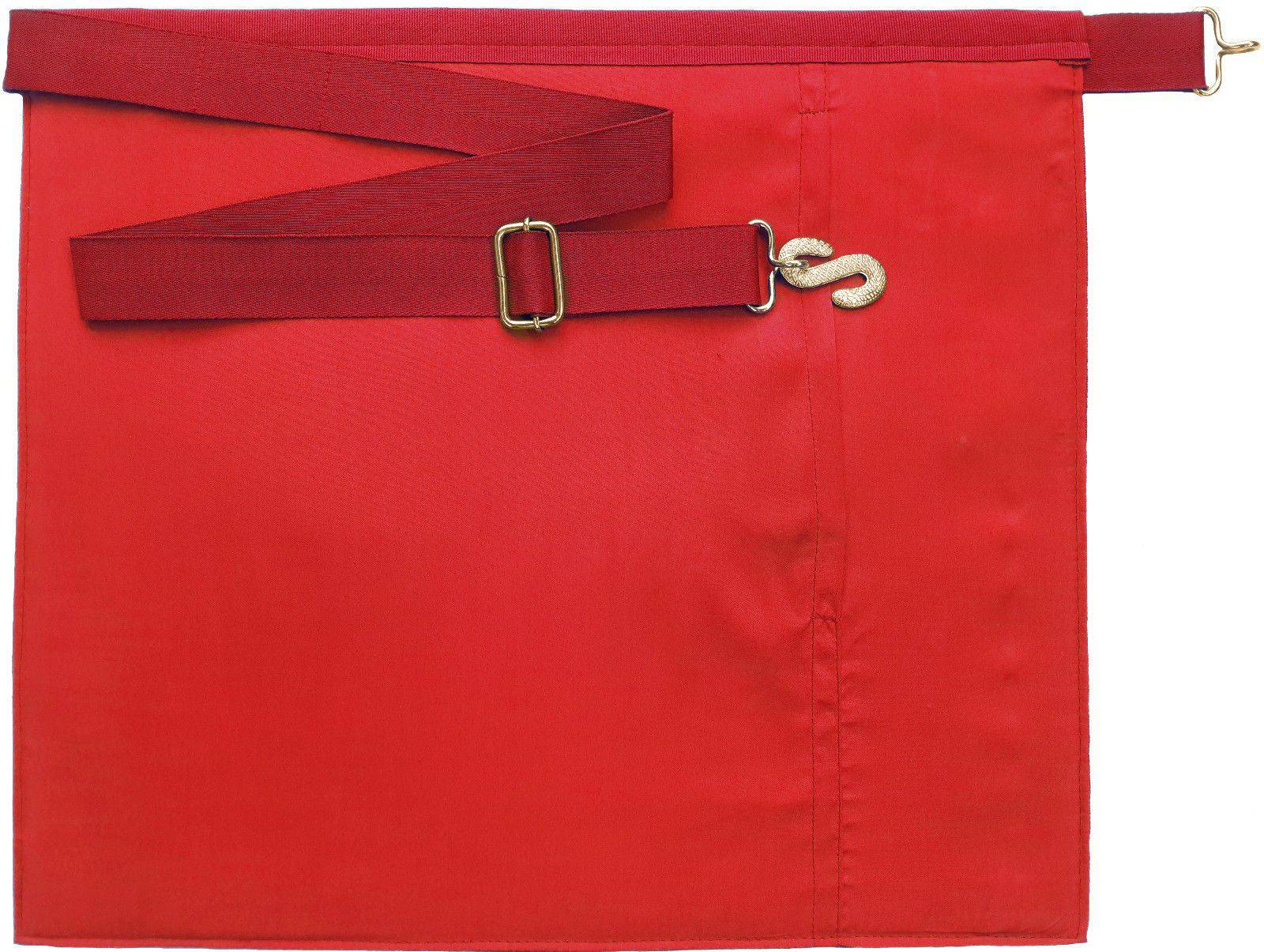 Past High Priest Royal Arch Chapter Apron - Red with Triple Tau Insignia