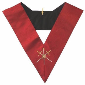 Master of Ceremonies 18th degree Scottish Rite Collar - Red Moire