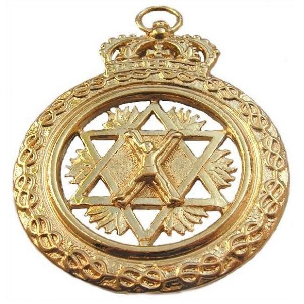Scottish Master of St. Andrew Collar Jewel - Double Sided Gold Metal - Bricks Masons
