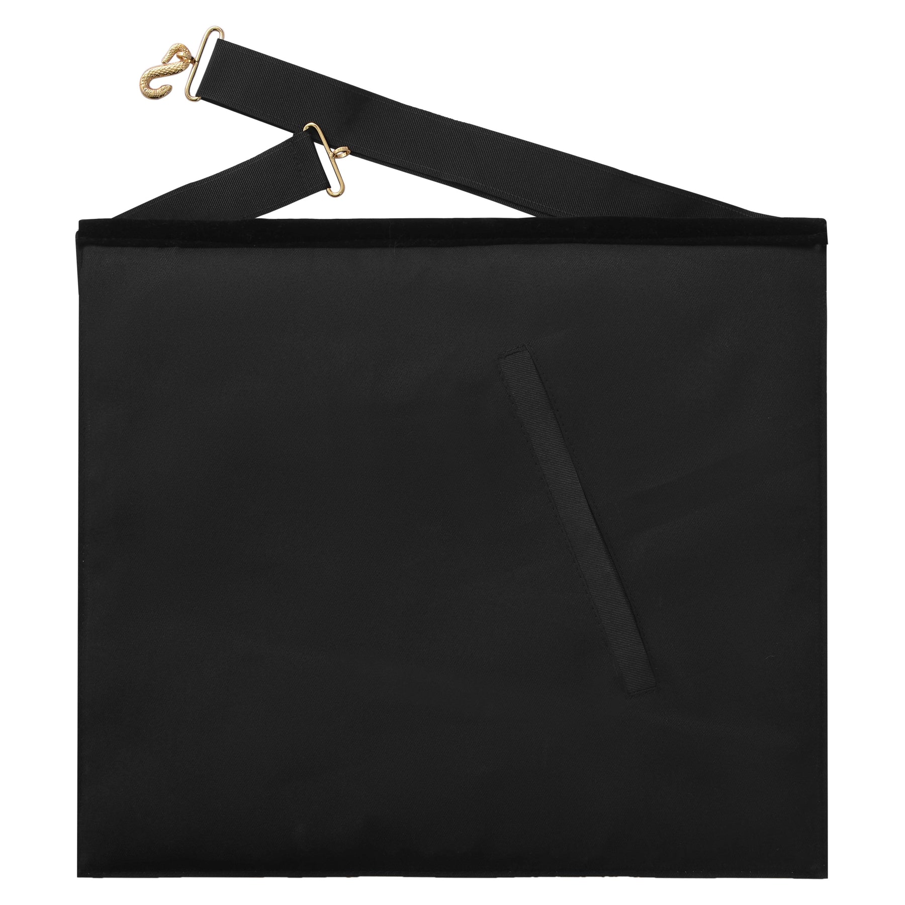 Scottish Rite Apron - Black Velvet With Gold Machine Embroidery - Bricks Masons