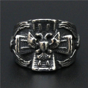 Scottish Rite Ring - Double Head Eagle 316L Stainless Steel - Bricks Masons