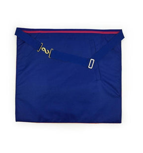 Senior Deacon Mark Apron - Blue & Pink with Gold Hermes Emblem - Bricks Masons