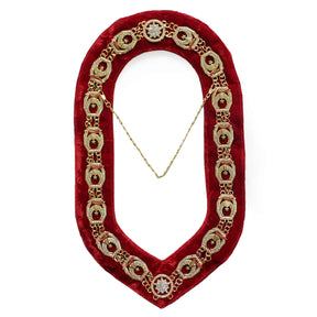 Shriners Chain Collar - Gold Plated with Rhinestones - Bricks Masons