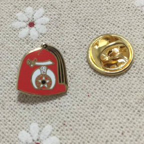 Shriners Lapel Pin - 2pcs Fez Hat - Bricks Masons