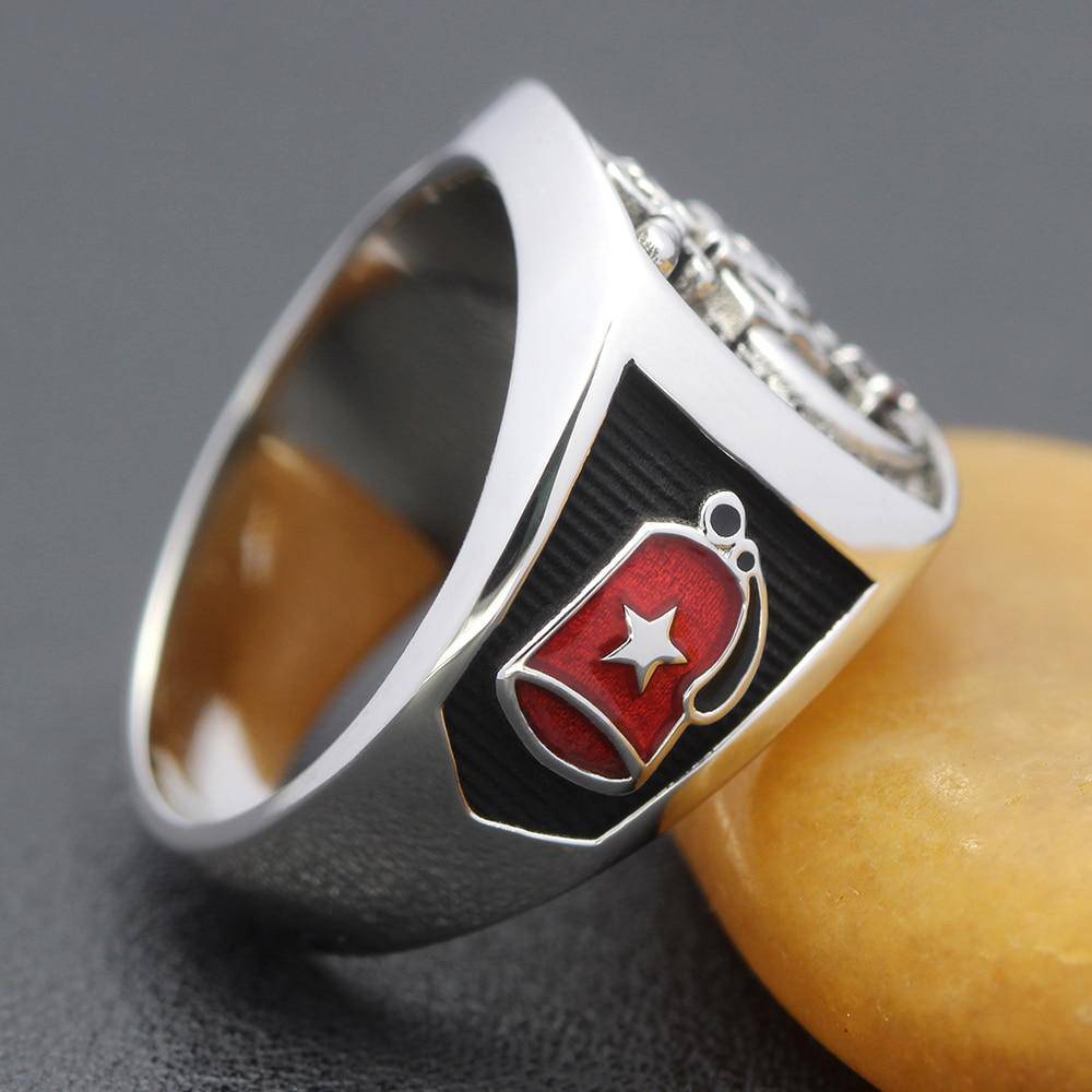 Shriners Ring - Sterling Silver - Bricks Masons