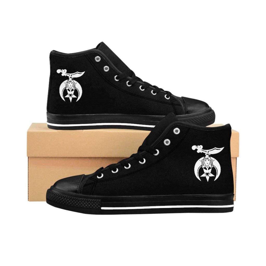 Shriners Sneaker - High-top Black & White - Bricks Masons