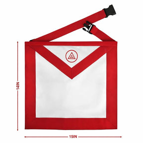 Royal Arch Chapter & Council Apron - Reversible Double-Sided Purple & Red Ribbon - Bricks Masons