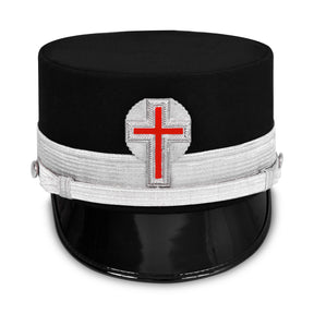 Past Commander Knights Templar Commandery Fatigue Cap - Silver Metal Embroidered with Rays (Copy) - Bricks Masons