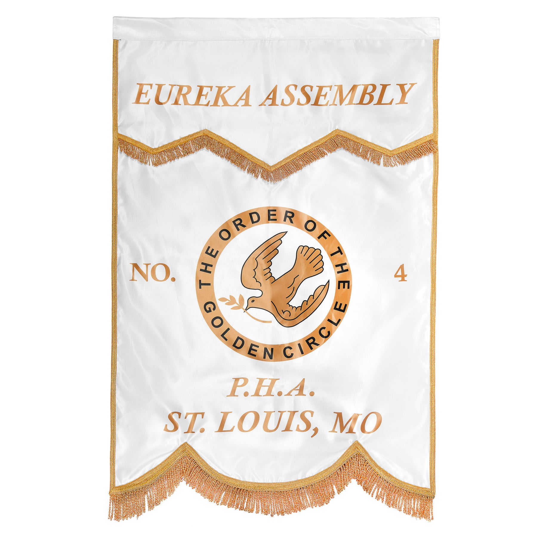 The Order of The Golden Circle Banner - Printed With Gold Braid & Fringe - Bricks Masons