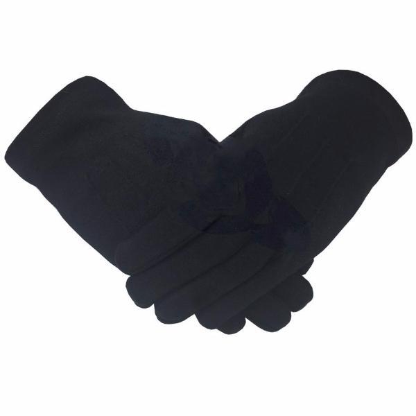 Masonic Gloves - Black Cotton - Bricks Masons