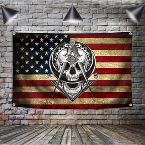 Widows Sons Flag - USA Digital Printing Various Sizes - Bricks Masons