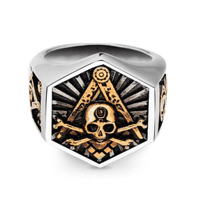 Widows Sons Ring - Stainless Steel - Bricks Masons