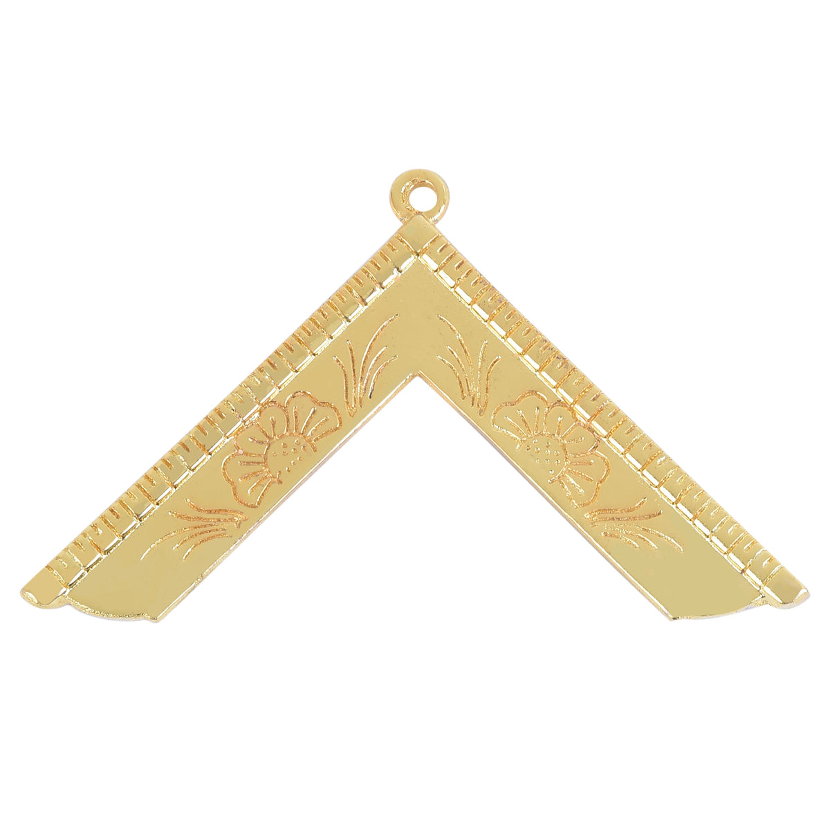 Worshipful Master Blue Lodge Officer Collar Jewel - Gold Plated - Bricks Masons