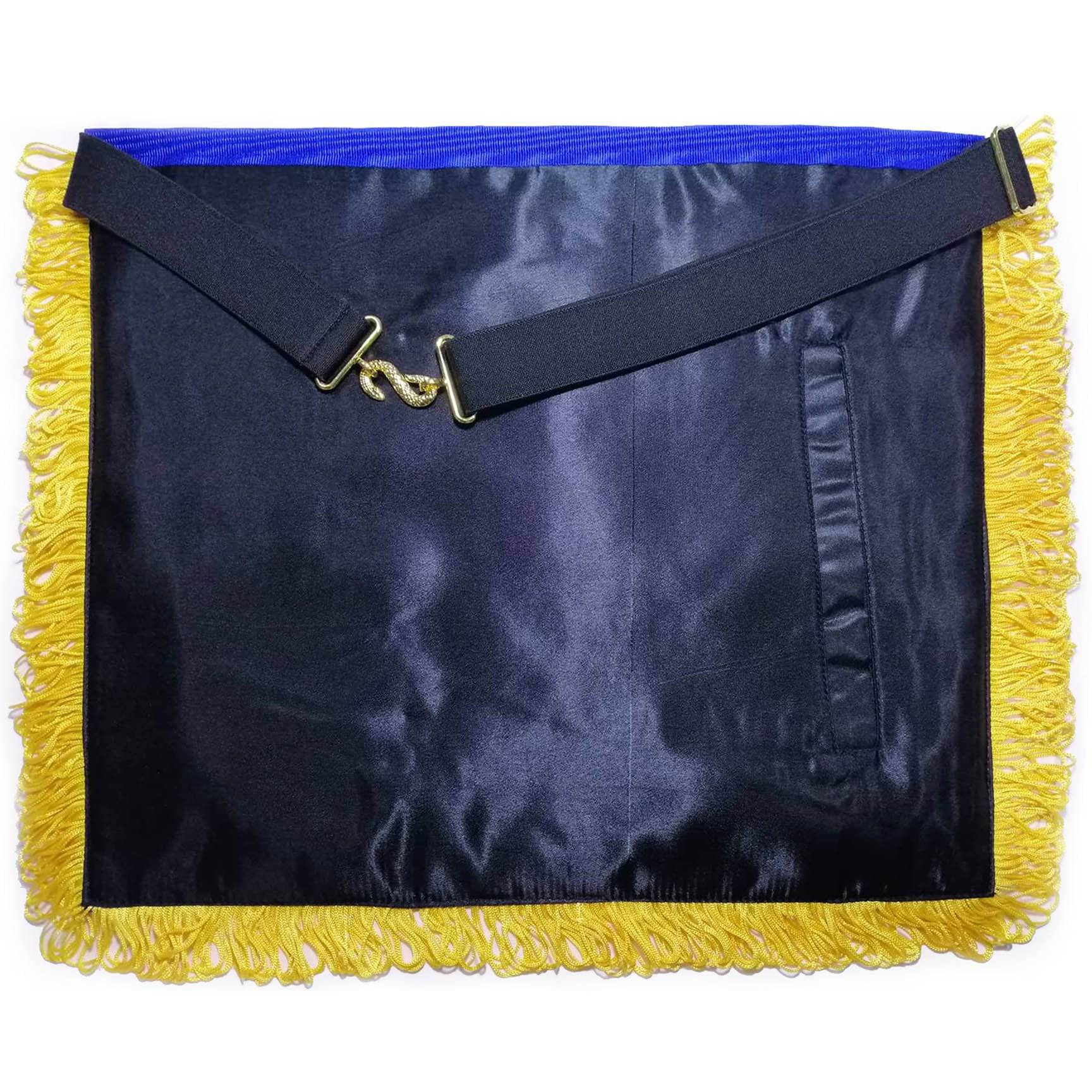 Worthy Patron OES Apron - Gold & Silver Bullion Wire Hand Embroidery - Bricks Masons