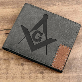 Master Mason Blue Lodge Wallet - Leather Various Colors - Bricks Masons