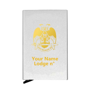 32nd Degree Scottish Rite Credit Card Holder - Wings Down Various Colors - Bricks Masons