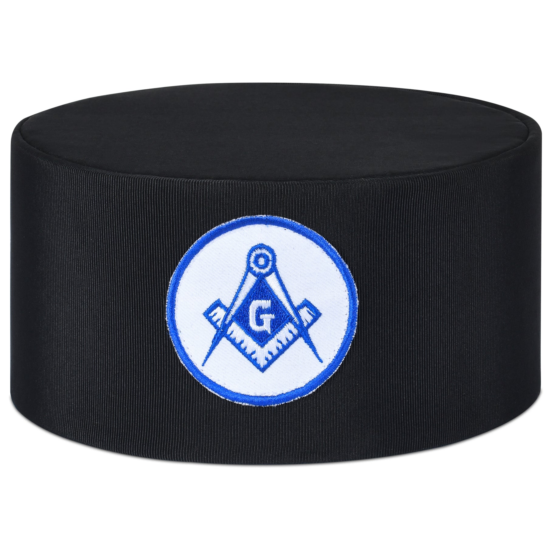 Master Mason Blue Lodge Crown Cap - White & Blue Emblem - Bricks Masons