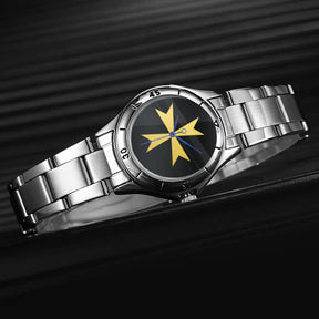 Order Of Malta Commandery Wristwatch - Stainless Steel - Bricks Masons