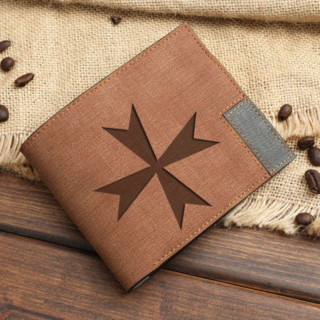 Order Of Malta Commandery Wallet - Leather Various Colors - Bricks Masons