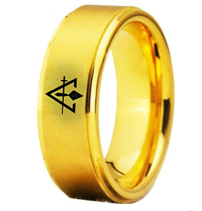 Council Ring - Gold Tungsten - Bricks Masons